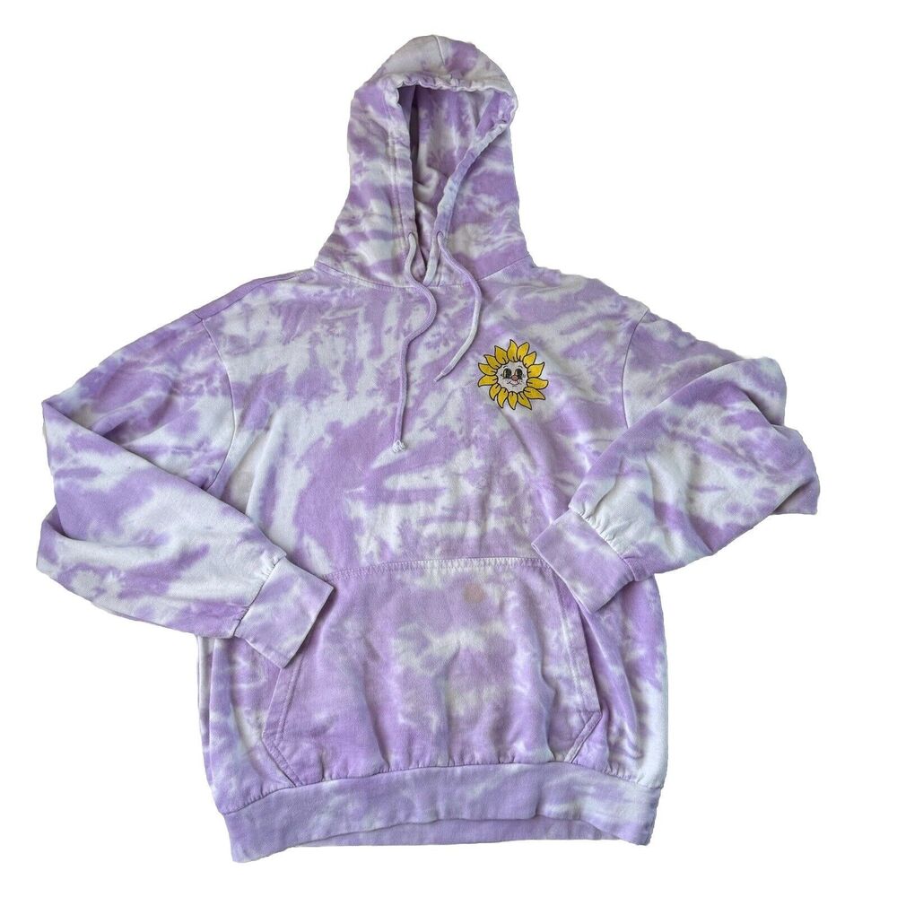 Chemistry Purple White Tie Dye Hoodie Large